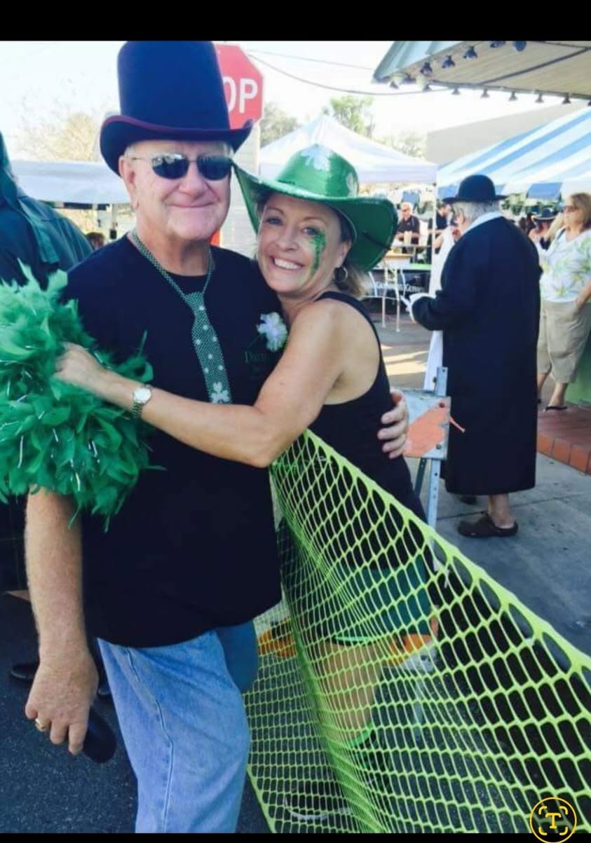 Couple enjoying the St. Patrick's Day festivities at Fitzgerald's