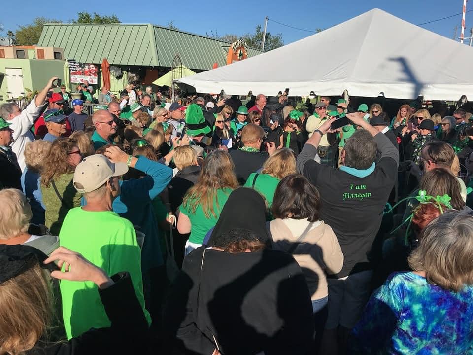 Massive St. Patrick's Day crowd celebrating at Fitzgerald's